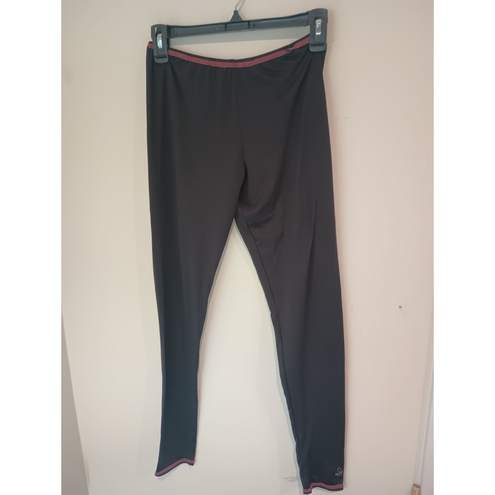 Cuddl Duds Women's XL Comfortech Stretch Poly Leggings Black Base Layer Pants